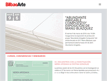 Tablet Screenshot of bilbaoarte.org